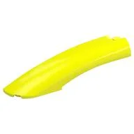 Brick Round, Curved 10 x 2 x 2 with Rounded End Left / Vibrant Yellow