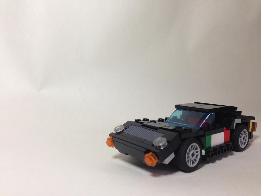 Lego Lamborghini Miura 6 studs wide with opening hood/trunk