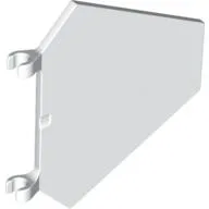 Flag 5 x 6 Hexagonal with C Clips / White