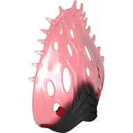 Large Figure Creature Cocoon Petal with Black Base Pattern / Trans-Red