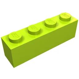 Brick 1 x 4 / Lime