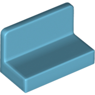 Lego Panel 1 x 2 x 1 [Rounded Corners] / Medium Azure