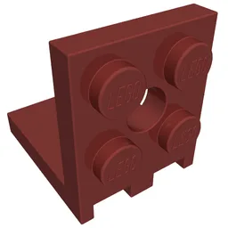 Bracket 2 x 2 - 2 x 2 / Dark Red