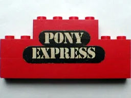 Stickered Assembly 8 x 1 x 3 with 'PONY EXPRESS' Pattern (Sticker) - Set 365