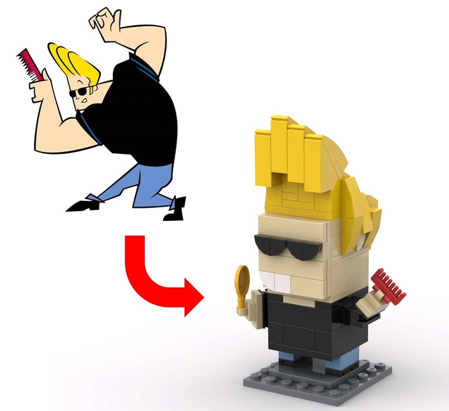 Lego Johnny Bravo - SimBa Heads