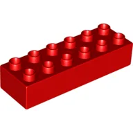 Duplo Brick 2 x 6 / Red