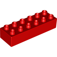 Lego Duplo Brick 2 x 6 / Red