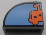 Slope, Curved 3 x 1 x 2 with Hollow Stud and Bikini Bottom Express Left Half Pattern (Sticker) - Set 3830