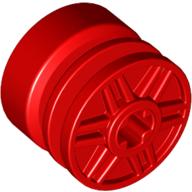 Lego Wheel 18mm x 14mm with Axle Hole, Fake Bolts and Shallow Spokes / Red