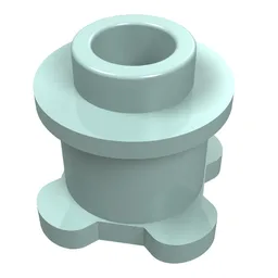 Belville / Scala, Brick Round 1 x 1 x 2/3 Round / Aqua