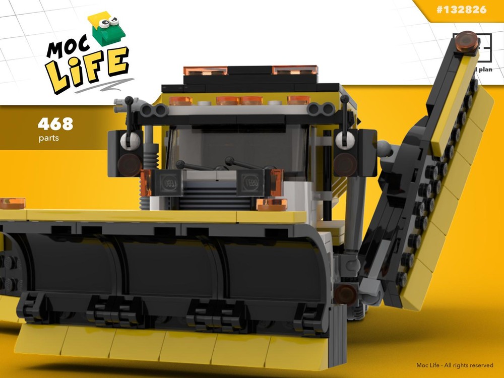 Lego Ford L9000 Areomax spreader plow