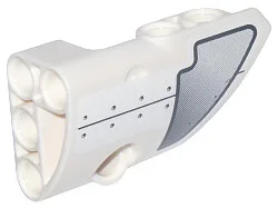 Technic, Panel Fairing # 2 Small Smooth Short, Side B with Gray Panel and Rivets Pattern (Sticker) - Set 42025