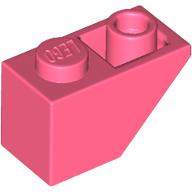 Lego Brick Sloped Inverted 45° 2 x 1 / Coral