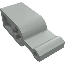 Technic Changeover Catch - + opening / Light Gray