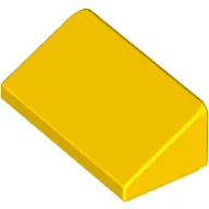 Brick Sloped 30° 1 x 2 x 2/3 / Yellow