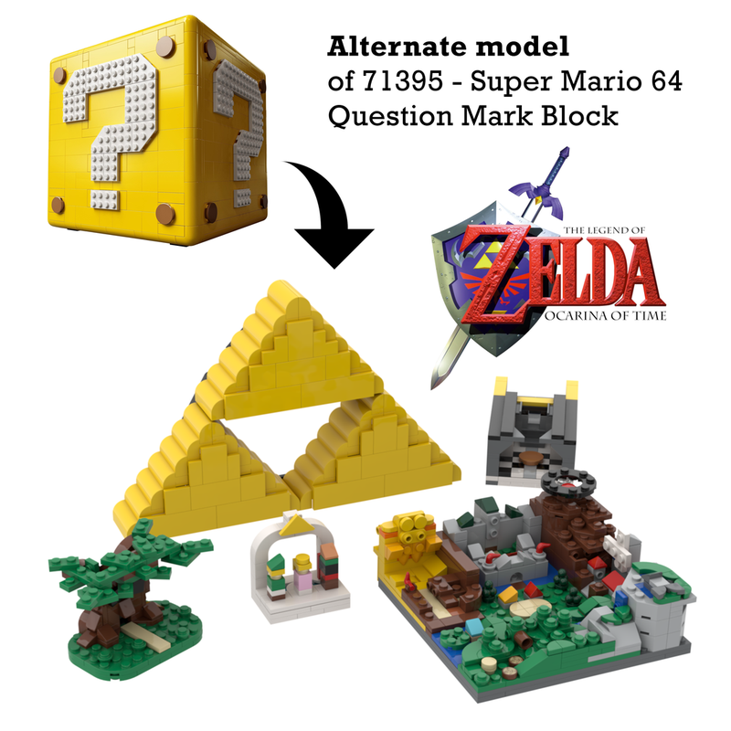 Lego Zelda: Ocarina of Time - Alternate model 71395 - Super Mario 64 Question Mark Block
