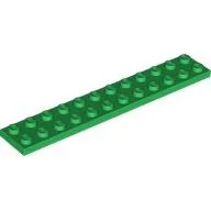 Plate 2 x 12 / Green