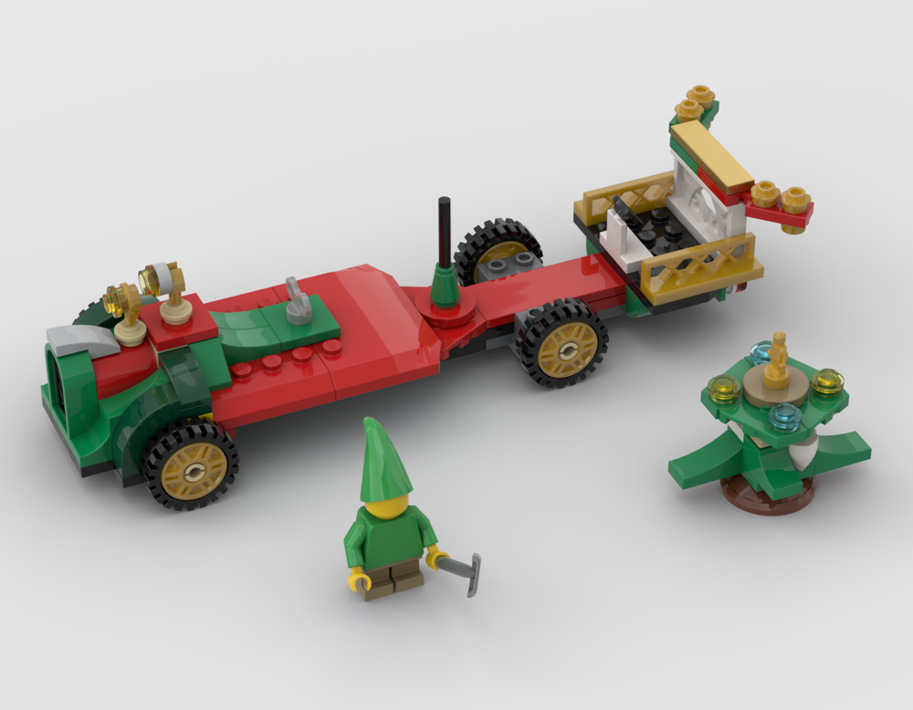 Lego Santa's racing car