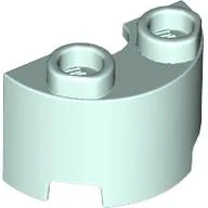Brick Round, Half 1 x 2 / Light Aqua