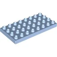 Duplo Plate 4 x 8 / Bright Light Blue