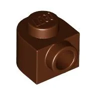 Plate Special 1 x 1 x 2/3 Half Round with Side Stud / Reddish Brown