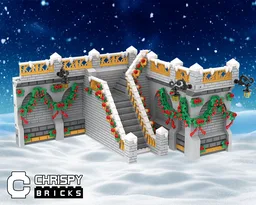 Winter Village Wall and Stairs - Modular