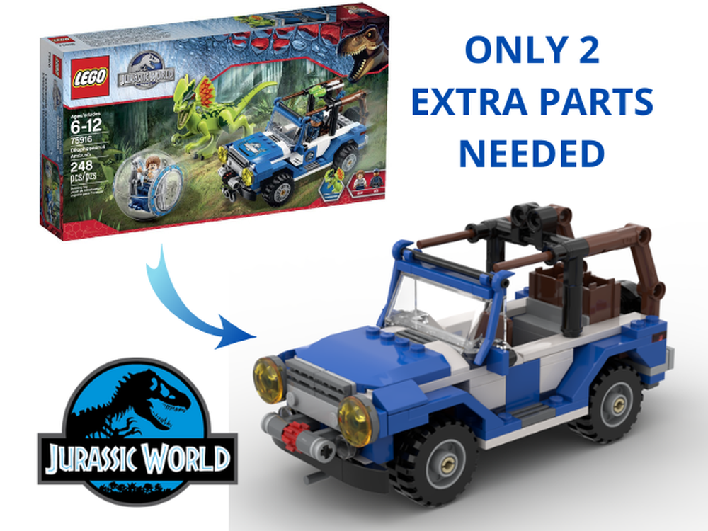 Lego 75916 8-studs-wide Jurassic World Jeep MOD