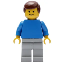 Man - Blue Torso, Light Grey Legs