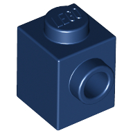 Lego Brick Special 1 x 1 with Stud on 1 Side / Dark Blue