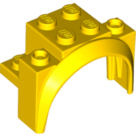 Lego Wheel Arch, Mudguard 4 x 2 1/2 x 2 1/3 / Yellow