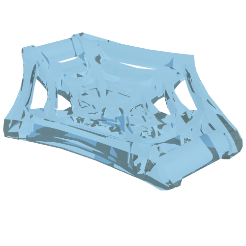 Lego Web Effect Large Bar on Back Handles on Sides / Trans-Light Blue