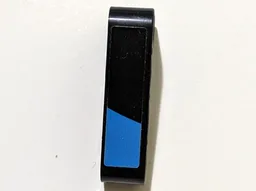 Technic, Liftarm, Modified Bent Thick L-Shape 2 x 4 with Dark Azure Trapezoid Stripe Pattern Model Right Side (Sticker) - Set 42162