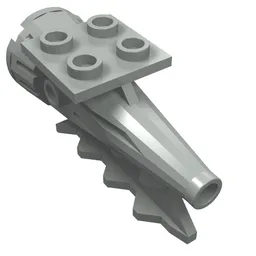 Tail 4 x 2 x 2, Rocket / Light Gray