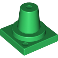Lego Duplo Flashlight, 2 x 2 Base with Trans-Neon Orange Light / Green