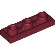 Tile Special 1 x 3 Inverted with Center Hole / Dark Red