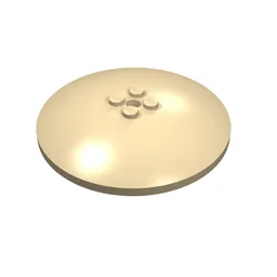 Dish 8 x 8 Inverted [Radar], Solid Studs, Rounded Anti-stud Underside / Tan