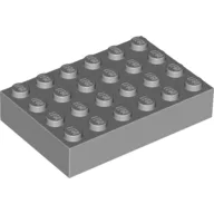 Brick 4 x 6 / Light Bluish Gray