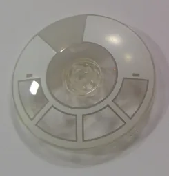 Dish 4 x 4 Inverted (Radar) with Open Stud with White and Light Bluish Gray Radial Millennium Falcon Cockpit Pattern