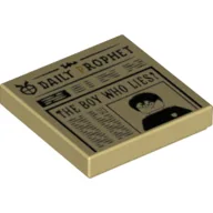 Tile 2 x 2 with Newspaper, 'Daily Prophet', 'The boy who lies' Print