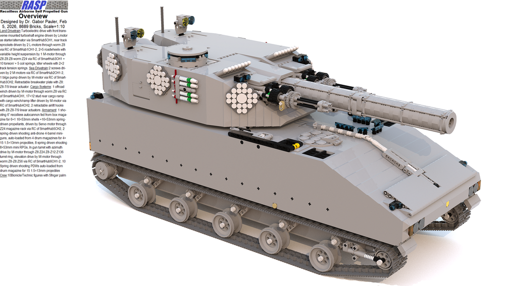 Lego Recoilless Airborne Self Propelled Gun in Scale=1:10