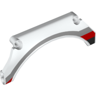 Lego Technic Panel Car Mudguard Arched 13 x 2 x 5 with Grille Print Model Right Front Side