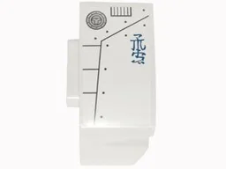 Technic, Panel Car Mudguard Left with Rivets, Silver Circle and Blue Asian Characters Pattern (Sticker) - Set 70724