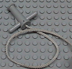 Lego Duplo Winch String with Nozzle with Handles / Light Gray