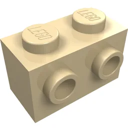 Brick Special 1 x 2 with 2 Studs on 1 Side / Tan