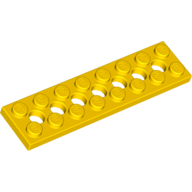 Lego Technic Plate 2 x 8 [7 Holes] / Yellow
