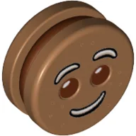 Minifig Head Special, Gingerbread Man / Medium Nougat
