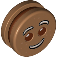 Lego Minifig Head Special, Gingerbread Man / Medium Nougat
