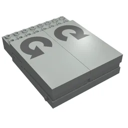 Control Unit, Train 12V, 8 x 10 with Rotating Arrows Print / Light Gray