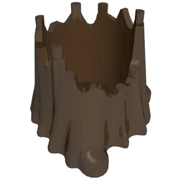 Plant, Tree 6 x 6 Hollow Stump / Brown