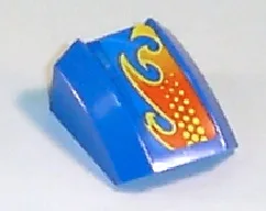 Slope, Curved 2 x 2 Lip with Flame Pattern Model Left (Sticker) - Set 8668